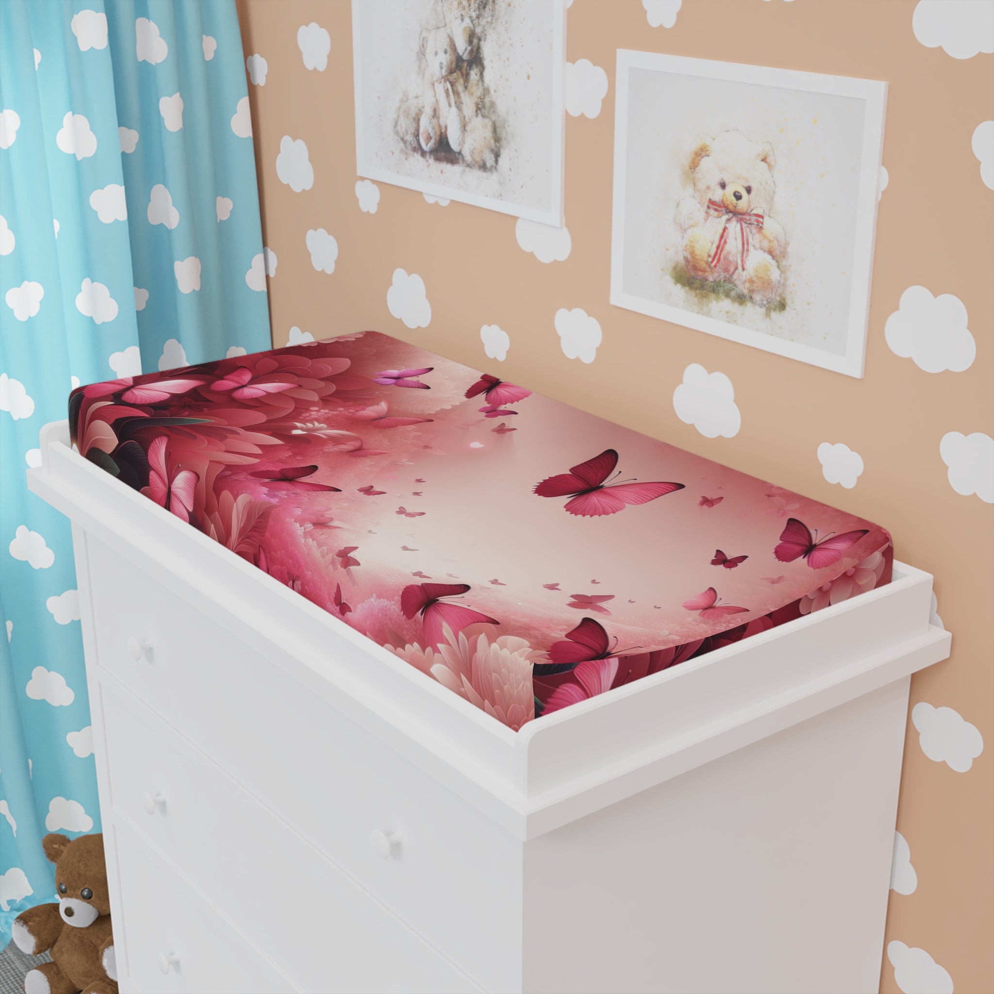 Pink Butterflies Pad Cover