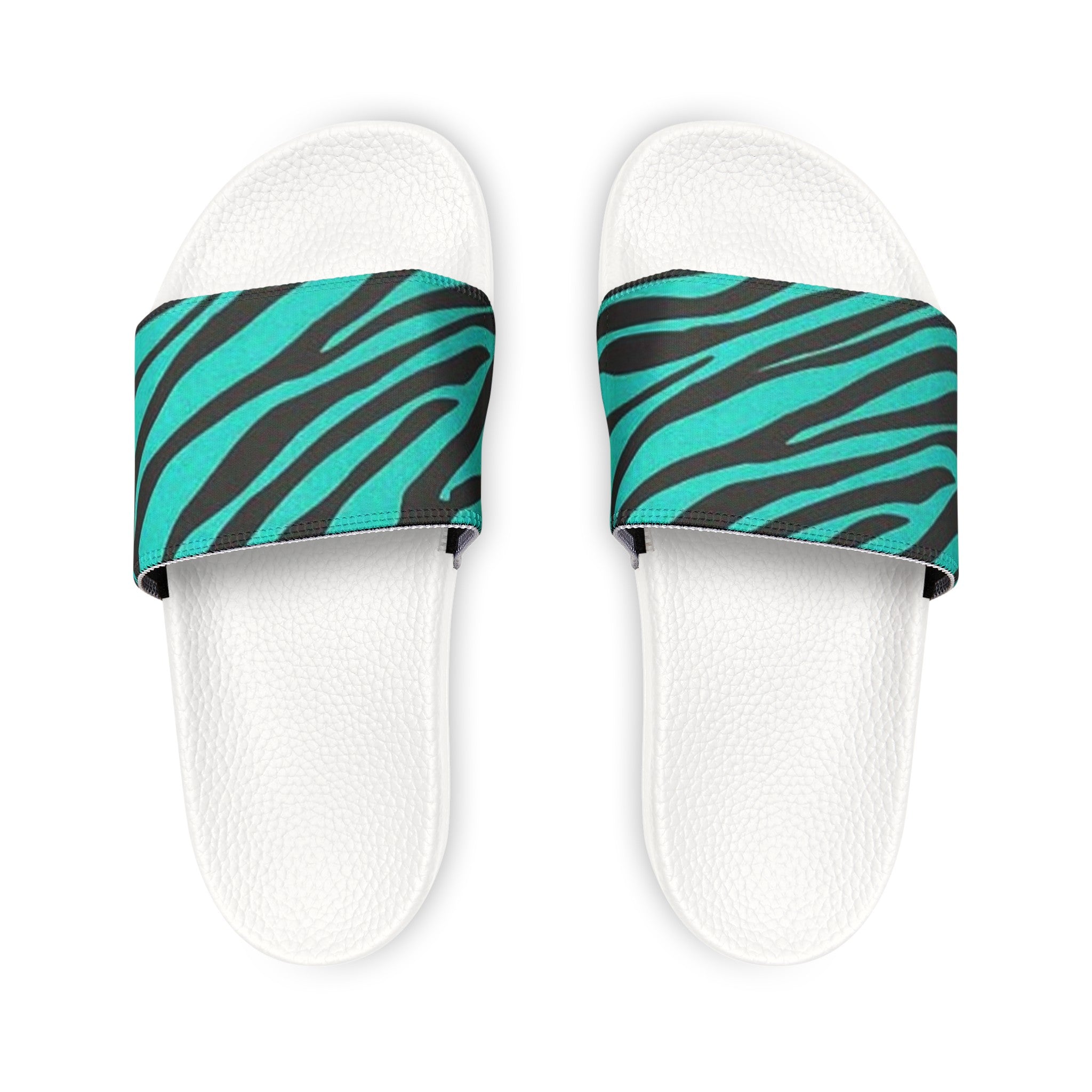 Green Zebra Slide Sandals