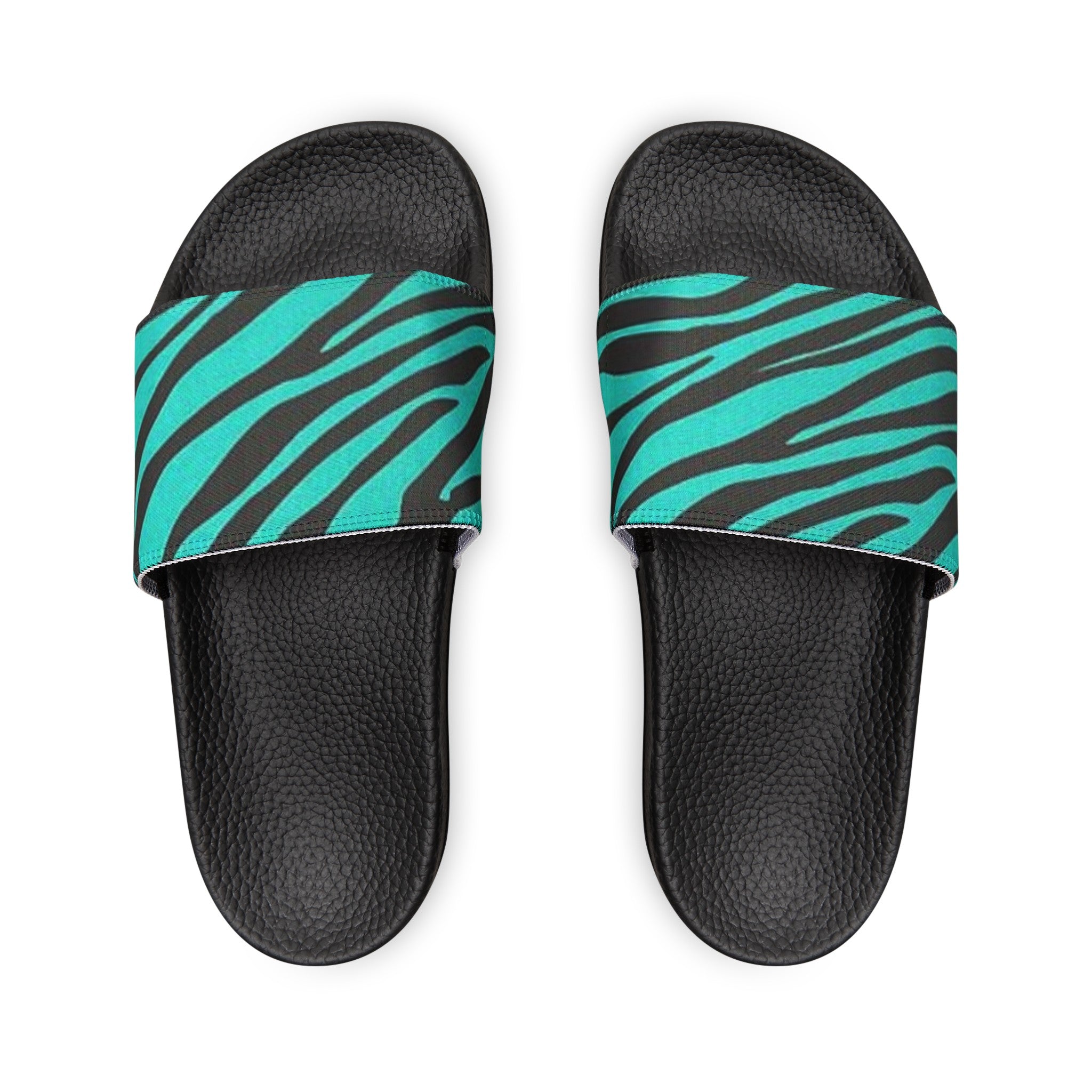 Green Zebra Slide Sandals