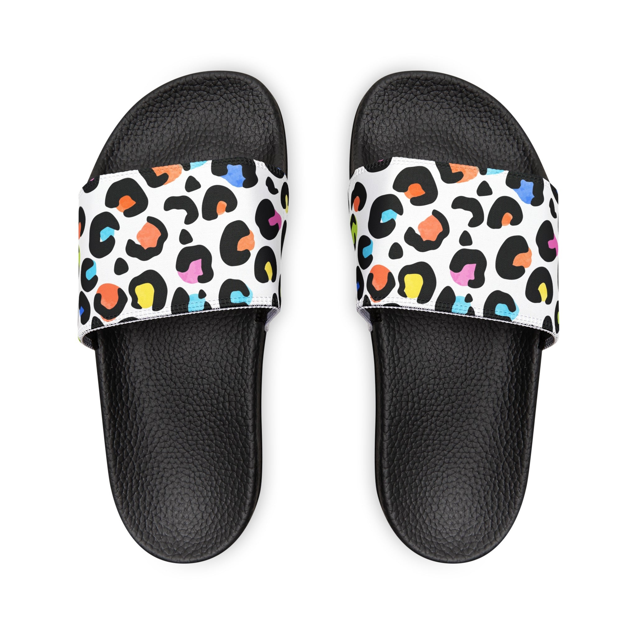 Multi Colours Leopar Slides